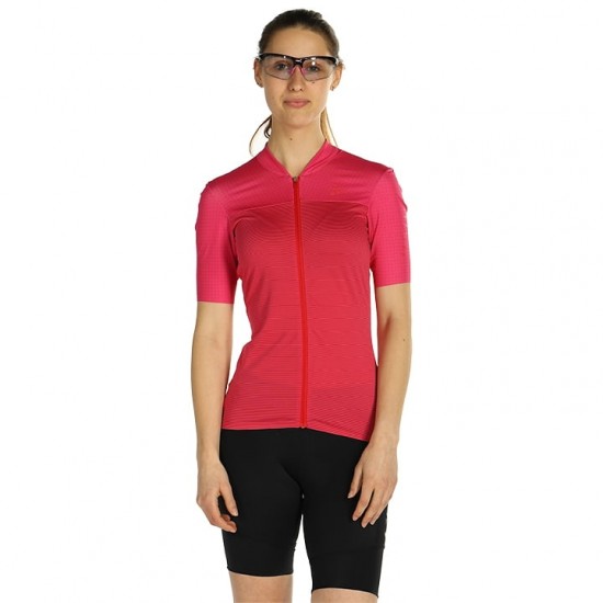 Dames CRAFT Hale Glow Wielerkleding Wielershirt Korte Mouw+Korte Fietsbroeken Fuchsia OCVDW OCVDW