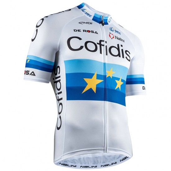 COFIDIS 2020 Fietsshirt Korte Mouw EU Champion Elia Viviani 2020 NS29A NS29A