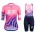 Dames EF Education First Fietskleding Wielershirt Korte Mouw+Korte Fietsbroeken Bib 2020 CJA91 CJA91