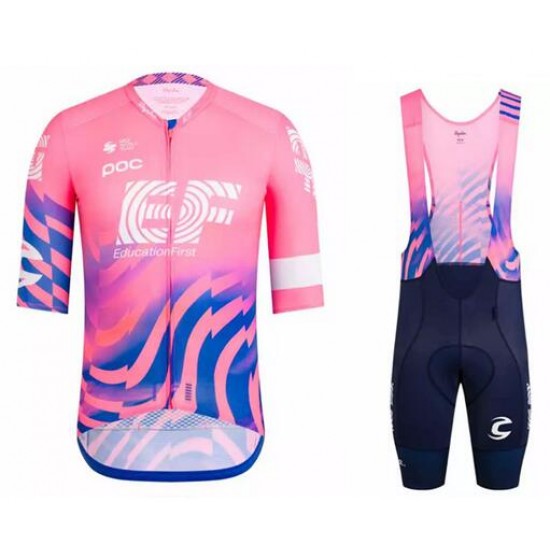 EF Education First Fietskleding Wielershirt Korte Mouw+Korte Fietsbroeken Bib 2020 NTNUU NTNUU