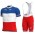 GROUPAMA-FDJ France Champion 2020 Fietskleding Wielershirt Korte Mouw+Korte Fietsbroeken Bib 2K24B 2K24B