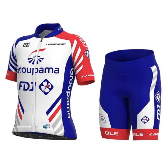 Dames GROUPAMA-FDJ 2020 Wielerkleding Wielershirt Korte Mouw+Korte Fietsbroeken A8BVI A8BVI