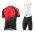 2020 LOFFLER Aero Fietskleding Wielershirt Korte Mouw+Korte Fietsbroeken Bib Zwart Rood P7CTB P7CTB