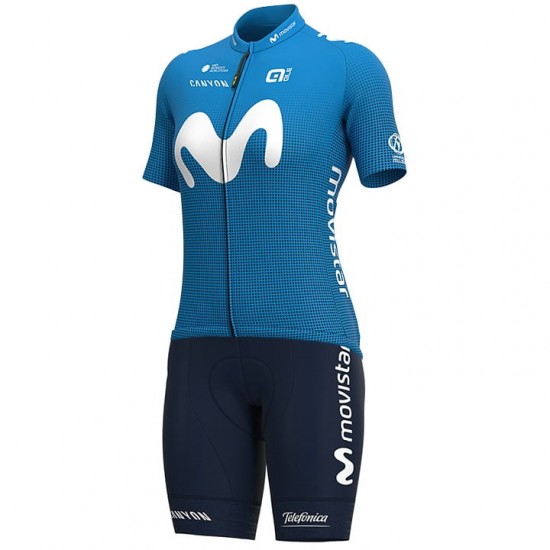 Dames Movistar 2012 Wielerkleding Wielershirt Korte Mouw+Korte Fietsbroeken Q826I Q826I