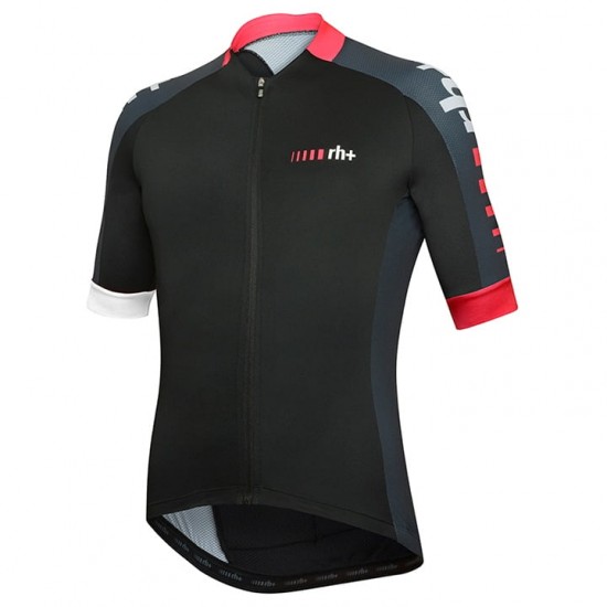 2020 RH+Logo Fietsshirt Korte Mouw Zwart Rood 0752K 0752K