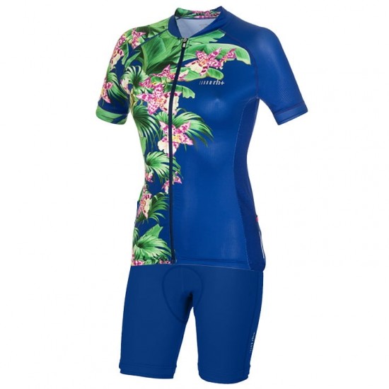 Dames RH+Venus Wielerkleding Wielershirt Korte Mouw+Korte Fietsbroeken Blauw NTPJ4 NTPJ4