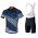 SHIMANO Climbers Fietskleding Wielershirt Korte Mouw+Korte Fietsbroeken Bib Blauw 2MY6C 2MY6C