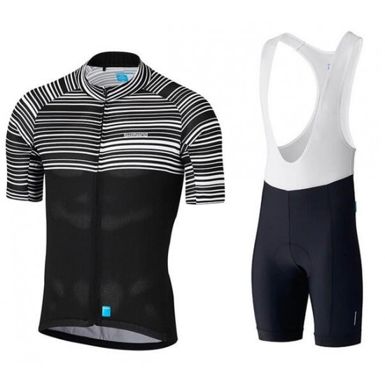 2020 SHIMANO Climbers Fietskleding Wielershirt Korte Mouw+Korte Fietsbroeken Bib Zwart MLWE8 MLWE8