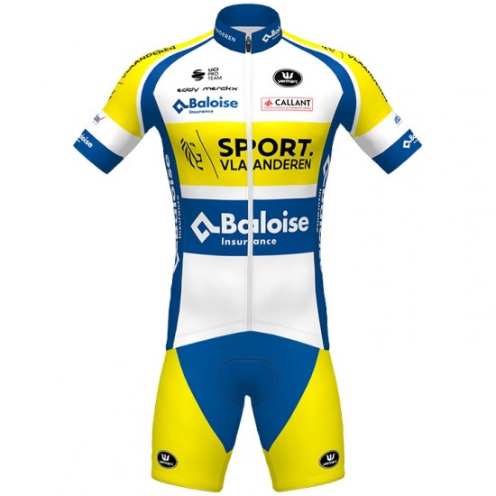 2020 Sport Vlaanderen-Baloise Vermarc Wielerkleding Wielershirt Korte Mouw+Korte Fietsbroeken D47GU D47GU