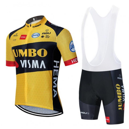 TEAM JUMBO-VISMA Fietskleding Wielershirt Korte Mouw+Korte Fietsbroeken Bib 2020 CGBF9 CGBF9