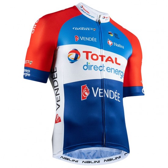 Team Total Direct Energie 2020 Fietsshirt Korte Mouw 83QJD 83QJD