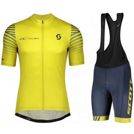 2020 SCOTT RC TEAM 10 Fietskleding Fietsshirt Korte+Korte Fietsbroeken Bib geel 2020334