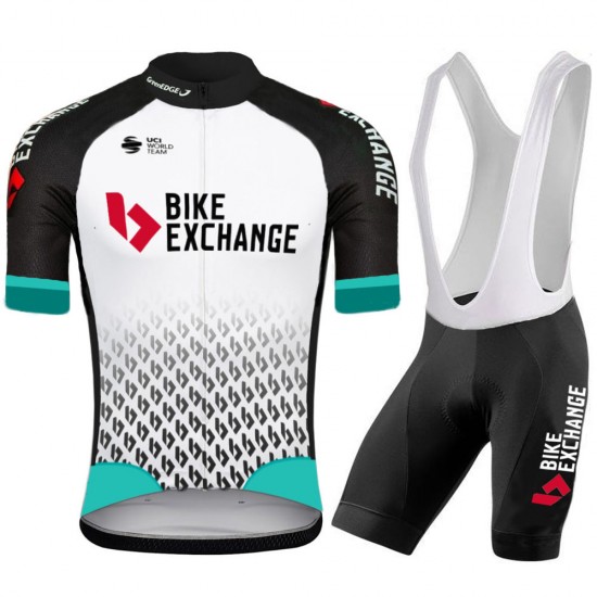 2021 BIKEEXCHANGE Team Fietskleding Fietsshirt Korte Mouw+Korte Fietsbroeken Bib 684