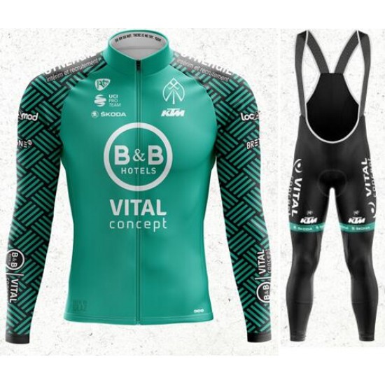 VITAL CONCEPT 2020 Fietskleding Fietsshirt lange mouw+Lange fietsbroeken Bib 2020220