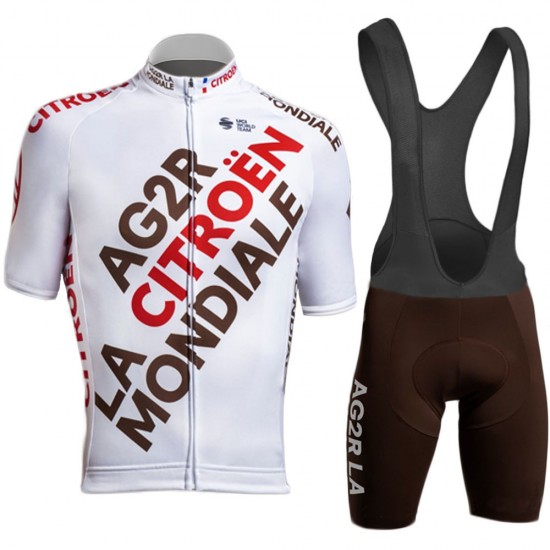 2021 Ag2r Mondiale Citroen Team Fietskleding Fietsshirt Korte Mouw+Korte Fietsbroeken Bib 713