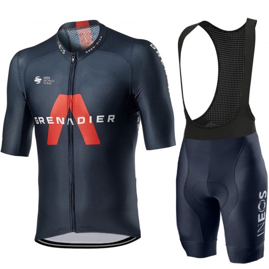 2021 INEOS Grenadier Pro Team Fietskleding Fietsshirt Korte Mouw+Korte Fietsbroeken 816