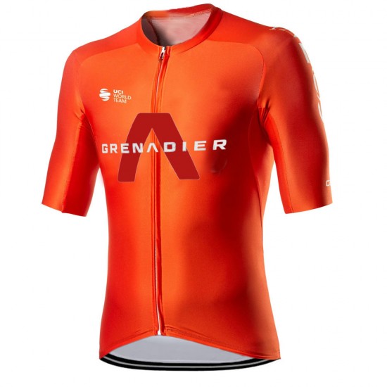 2021 INEOS Grenadier Pro Team Fietskleding Fietsshirt Korte Mouw Orange 817