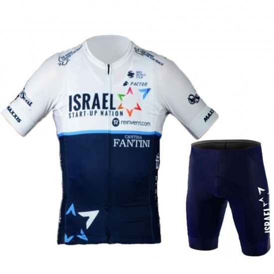 2021 Israel Start Up Nation Pro Team Fietskleding Fietsshirt Korte Mouw+Korte Fietsbroeken 827