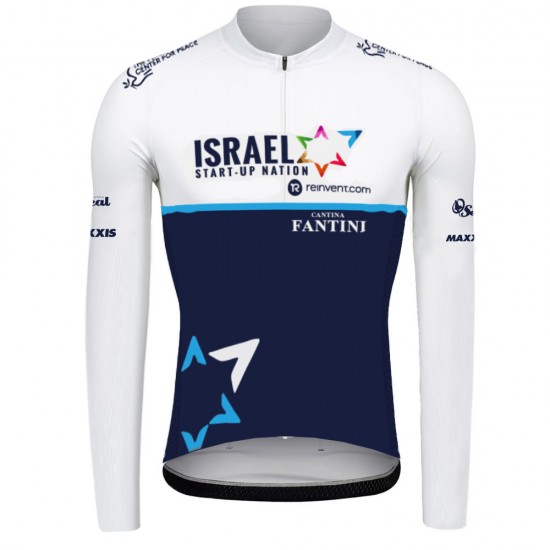 2021 Israel Start Up Nation Pro Team Fietsshirt Lange Mouw 828
