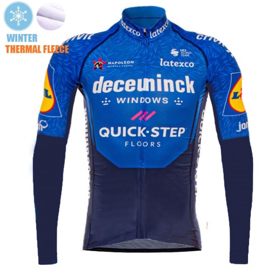 2021 Winter Fleece Deceuninck quick step Pro Team Fietsshirt Lange Mouw 921