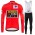 2021 Jumvo Visma Spanish Pro Team Fietskleding Fietsshirt Lange Mouw+Lange Fietsbroek Bib 871