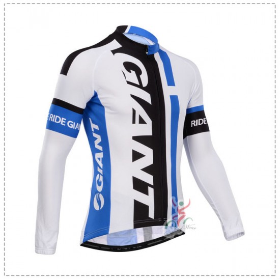 Giant 2014 Fietsshirt lange mouw Blauw Wit 1069