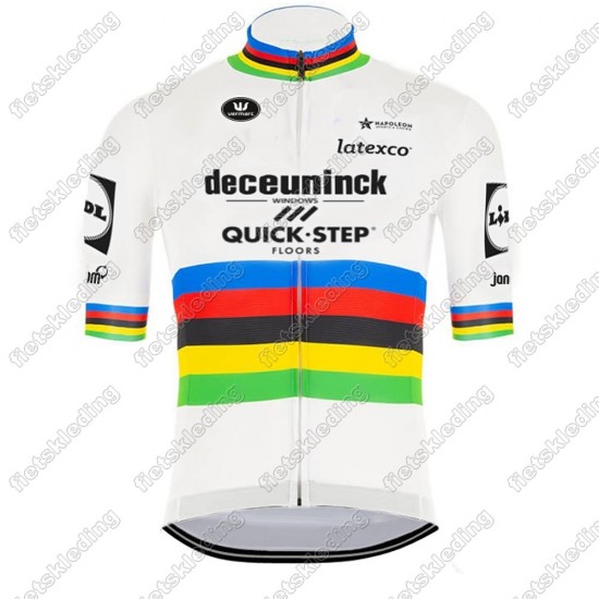 Deceuninck quick step 2021 UCI World Champion Wielershirt Korte Mouw 2021013