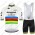 Deceuninck quick step 2021 UCI World Champion Wielerkleding Set Fietsshirts Korte Mouw+Korte Wielerbroek Bib 2021016