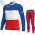 France FDJ Winter Thermal Fleece 2021 Wielerkleding Set Fietsshirts Lange Mouw+Lange Fietsrbroek Bib 2021403