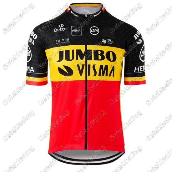 Jumbo Visma 2021 Beligum Wielershirt Korte Mouw 2021184