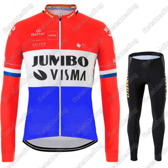 Jumbo Visma 2021 Dutch Fietsshirt Lange Mouw+Collant Cycliste 2021215