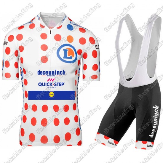 Deceuninck quick step 2021 Tour De France Wielerkleding Set Fietsshirts Korte Mouw+Korte Wielerbroek Bib 2021049