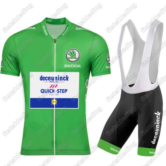 Deceuninck quick step 2021 Tour De France Wielerkleding Set Fietsshirts Korte Mouw+Korte Wielerbroek Bib 2021058