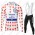 Deceuninck quick step 2021 Tour De France Wielerkleding Set Fietsshirts Lange Mouw+Lange Fietsrbroek Bib 2021075