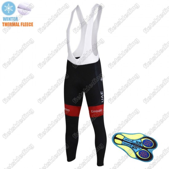 UAE EMIRATES Winter Thermal Fleece Pro Team 2021 Lange Fietsbroeken Bib 2021445