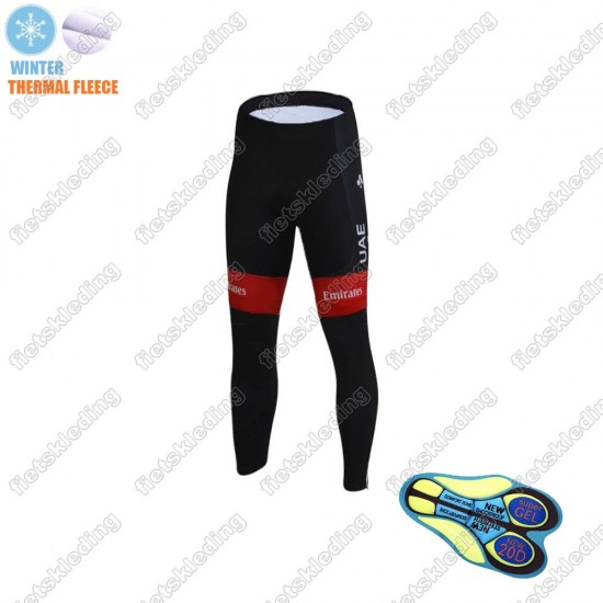 UAE EMIRATES Winter Thermal Fleece Pro Team 2021 Lange Fietsbroeken Bib 2021447