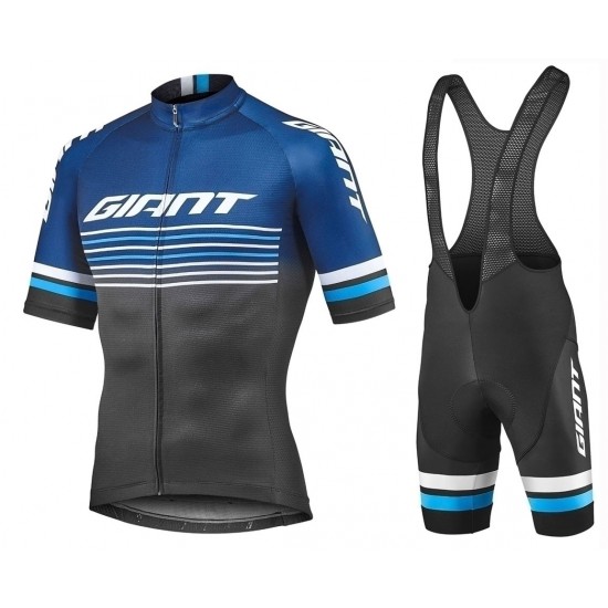 2019 Giant Race Day zwart Fietskleding Set Fietsshirt Korte Mouw+Korte fietsbroeken MTTQ925