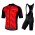 2019 Nalini Podio 20 rood Fietskleding Set Fietsshirt Korte Mouw+Korte fietsbroeken NFWY894