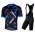 2019 Nalini Descesa 20 zwart-blauw Fietskleding Set Fietsshirt Korte Mouw+Korte fietsbroeken QGBS155
