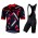 2019 Nalini Descesa 20 zwart-rood Fietskleding Set Fietsshirt Korte Mouw+Korte fietsbroeken ZRIG897