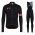 2019 Rapha RCC zwart-Rosa Thermo Wielerkleding Set Wielershirts lange mouw+fietsbroek lang met OZTE470
