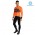 2019 Santini Svolta Orange Thermo Wielerkleding Set Wielershirts lange mouw+fietsbroek lang met AXGE176