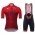 2019 Santini Swiss rood Fietskleding Set Fietsshirt Korte Mouw+Korte fietsbroeken KQQW448