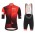 2019 Santini Tour de Suisse rood Fietskleding Set Fietsshirt Korte Mouw+Korte fietsbroeken SPCL299