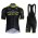 2019 Scott Mitchelton zwart-geel Fietskleding Set Fietsshirt Korte Mouw+Korte fietsbroeken GWVP873