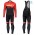 2019 Scott-RC-Profteams zwart-rood Thermo Wielerkleding Set Wielershirts lange mouw+fietsbroek lang met LJDV324