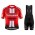 2019 Sunweb Profteams rood Fietskleding Set Fietsshirt Korte Mouw+Korte fietsbroeken WYYT883