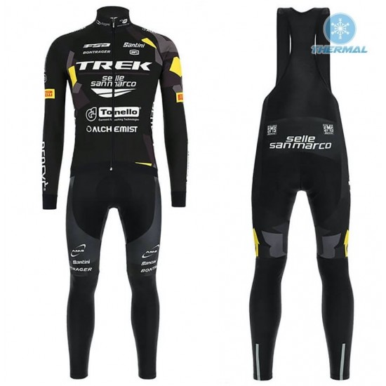 2019 Trek Selle San Marco Thermo Wielerkleding Set Wielershirts lange mouw+fietsbroek lang met ZVOT493