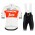 2019 Trek Fabrik Racing TDF wit Fietskleding Set Fietsshirt Korte Mouw+Korte fietsbroeken NOOR887