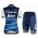 2019 Trek-Segafredo Dames blauw Fietskleding Set Fietsshirt Korte Mouw+Korte fietsbroeken AQMA418